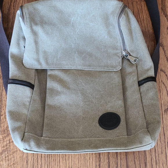 Winkine Unisex Canvas Backpack/Outdoor Bag in Tan and Brown main image 5